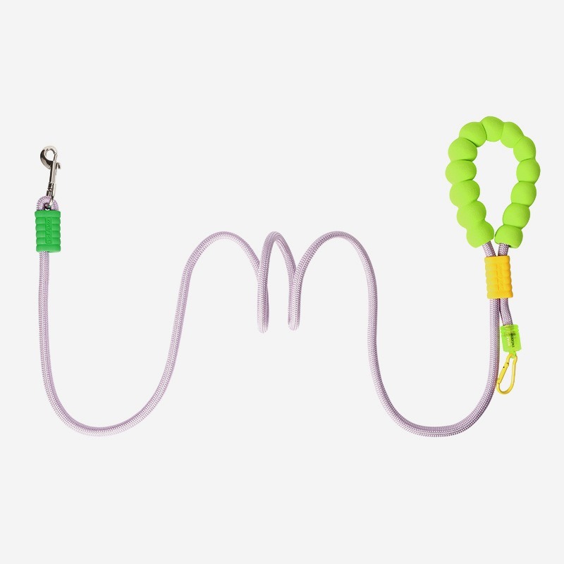 Cloud Bubble Cotton Dog Walking Rope Single Rope Purple
