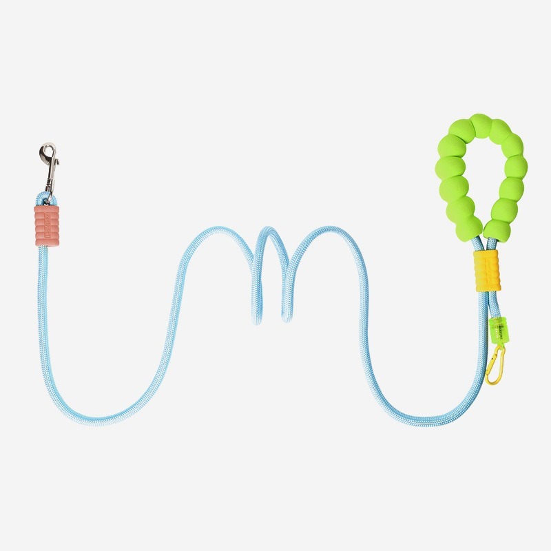Cloud Bubble Cotton Dog Walking Rope Single Rope Blue