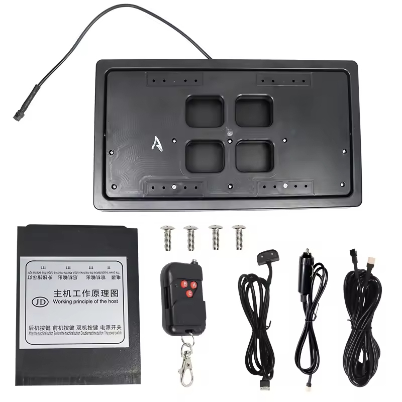 USA Electric Flipper License Plate Frame with Remote Kit