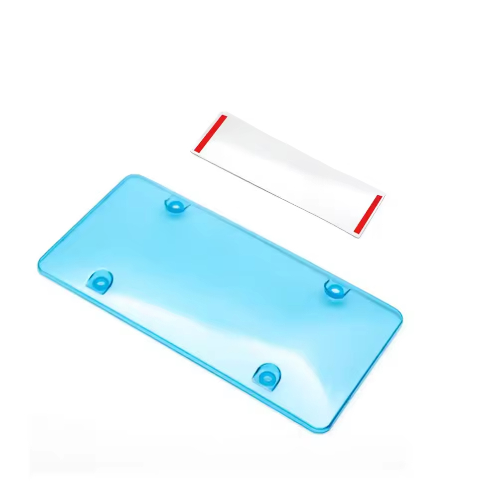 Unbreakable Clear Tinted Car License Plate Cover Blurry