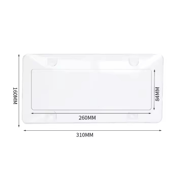 Unbreakable Clear Tinted Car License Plate Cover Blurry