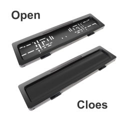 European Number Plate Frame Electric Roller Shutter License Plate