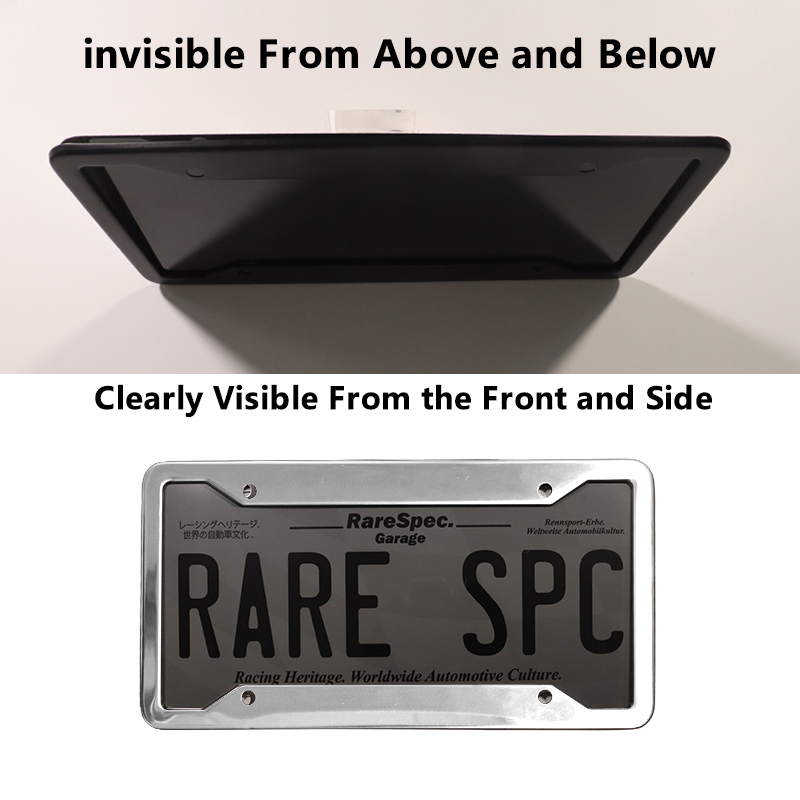 Tinted Anti Photo License Plate Cover with License Frame