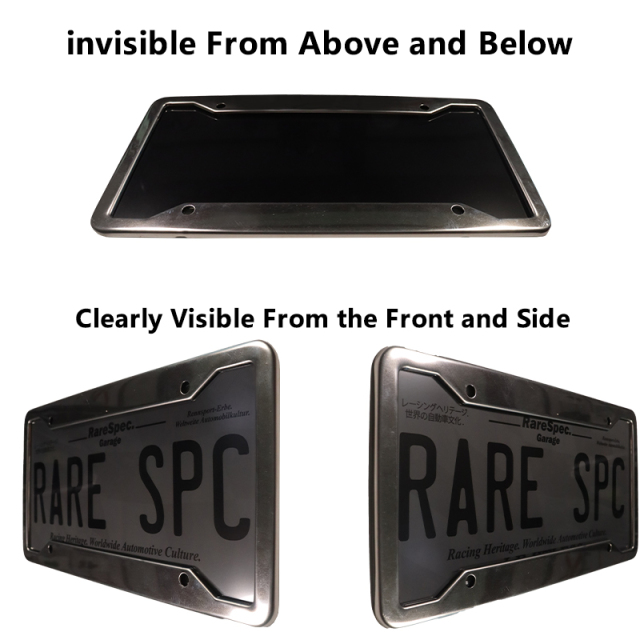 Tinted Anti Photo License Plate Cover with License Frame