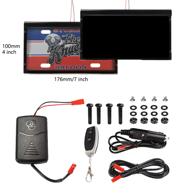 Tint Eletric License Plate Cover Anti Camera for Motorcycle
