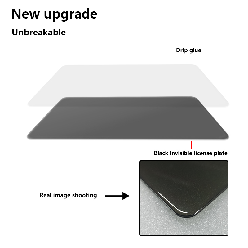 PNLC Inteligent Electric Black License Plate Holder for Auto