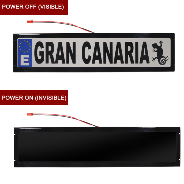 Vanish License Plate Fade Away Car Plate fit 52 x 11cm Plate
