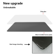 410x170mm Vanish Plate Black Out Remote Fog Plate for Car