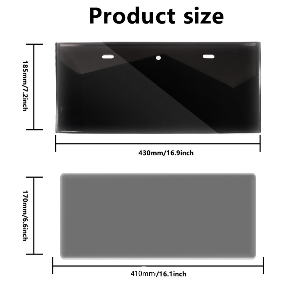 Remote Control LCD License Plate Blocker Black for EC Car