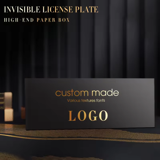 Anti-Dazzle Hollow Acrylic EU Car Black Out License Plate