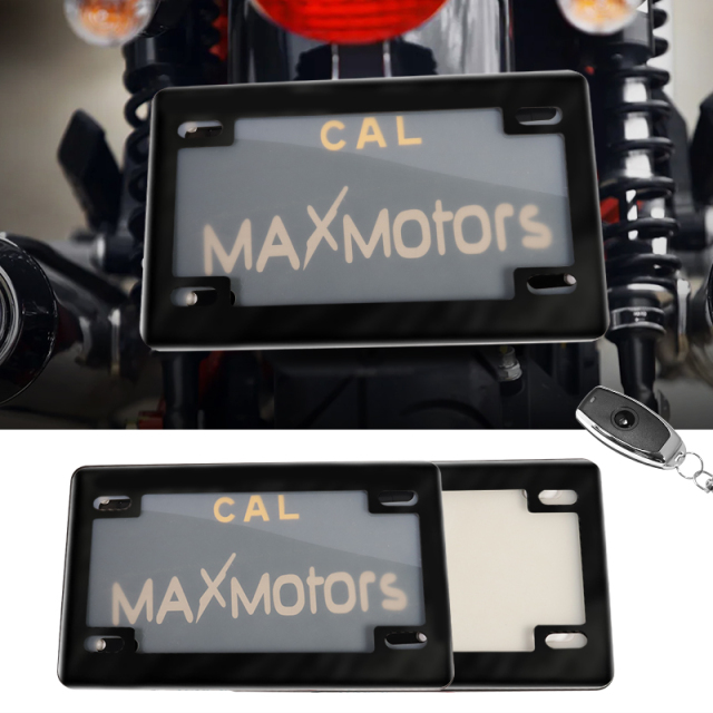 Carbon Fiber Privacy Smart License Plate Hider For Motorbike