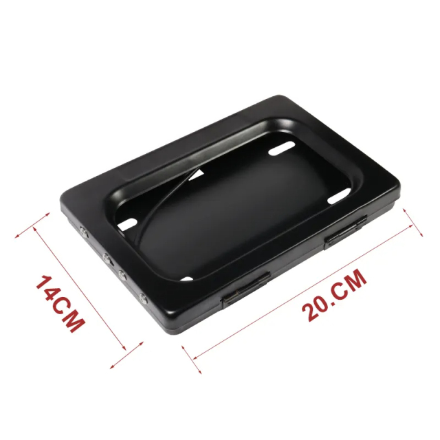 Motorcycle Shutter License Plate Holder Cover Curtain