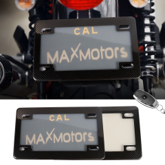 Carbon Fiber Privacy Smart License Plate Hider For Motorbike