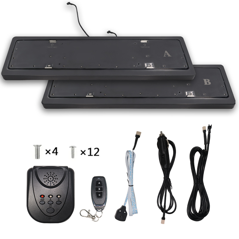 Eletronic Flip Number License Plate Cover Hider Invisible