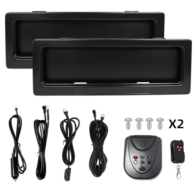 2Pcs Au Nz Electric Retractable Curtain License Plate Frame