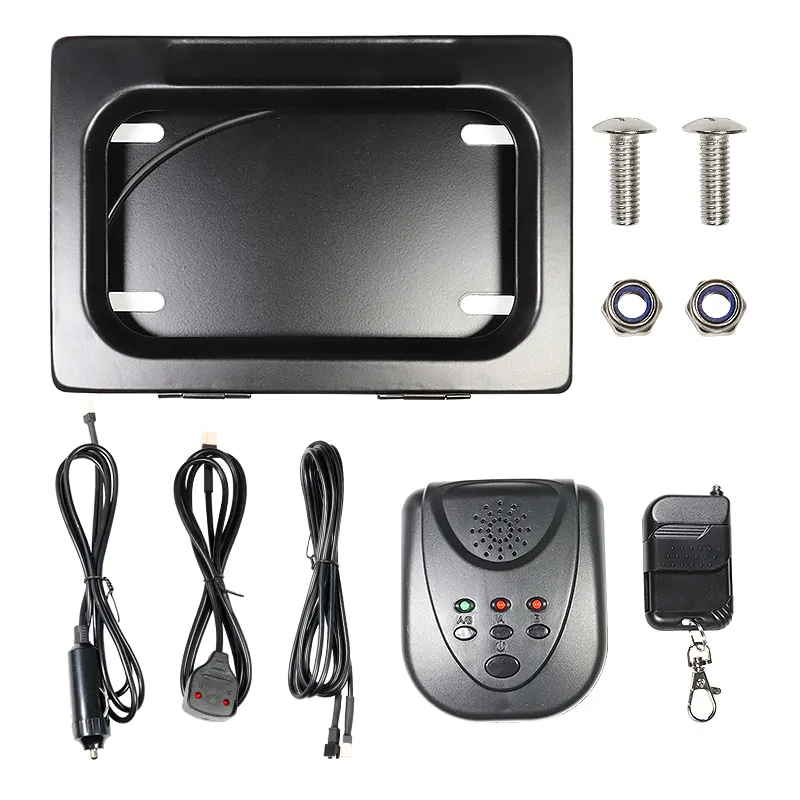 Motorcycle Shutter License Plate Holder Cover Curtain