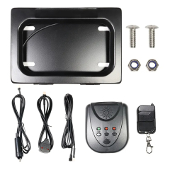 Motorcycle Shutter License Plate Holder Cover Curtain