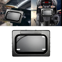 Motorcycle Shutter License Plate Holder Cover Curtain