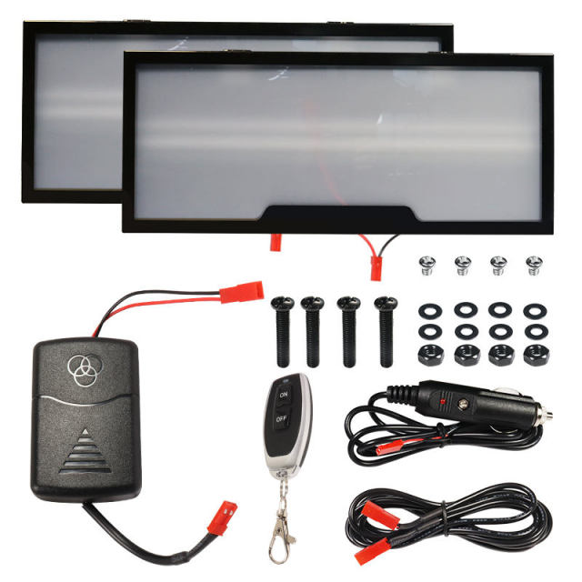 Electronic Fog Dimmable Smart Glass License Plate for Ecuador Cars