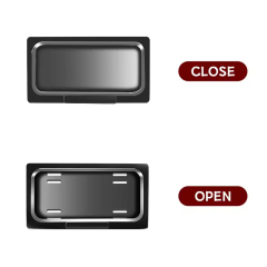 USA Standard Size Roller Shutter License Plate Holder