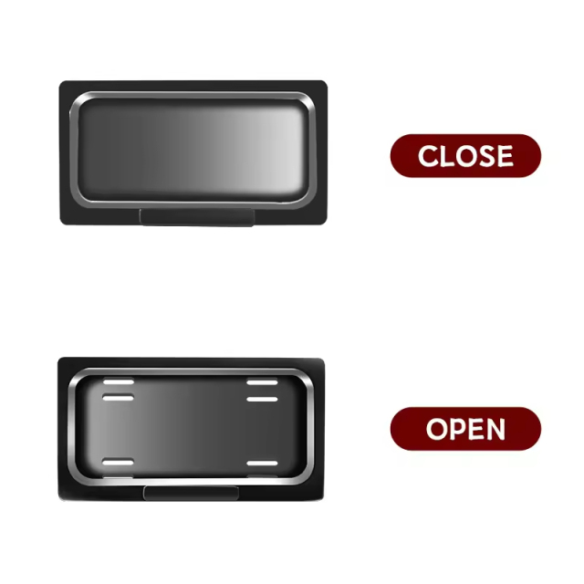 USA Standard Size Roller Shutter License Plate Holder