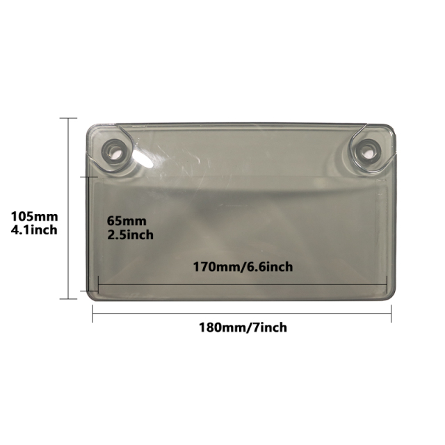 Motorcycle Stealth Tinted Plastic License Plate Cover