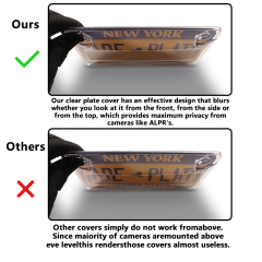 Transpent Plastic Cover License Plate For Motorcycle