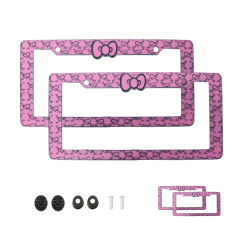 Custom aluminium alloy bowknot license plate frame USA size