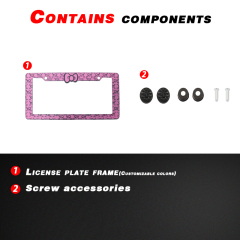Custom aluminium alloy bowknot license plate frame USA size