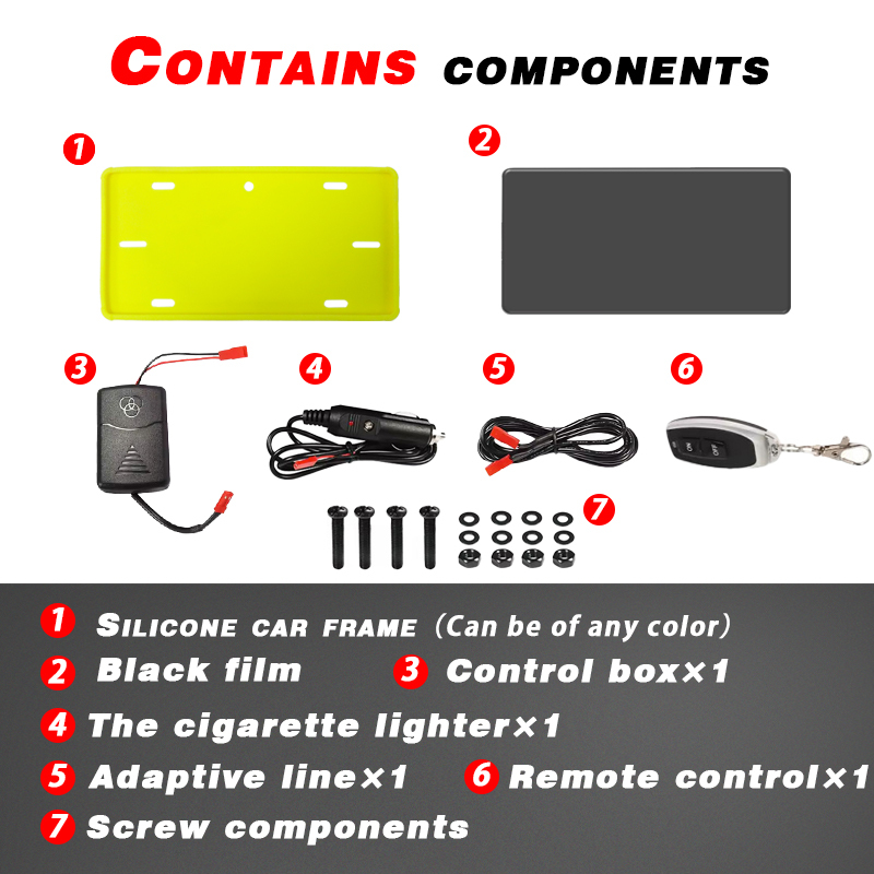 Zhenxinauto car number plate holder vanish plate cover