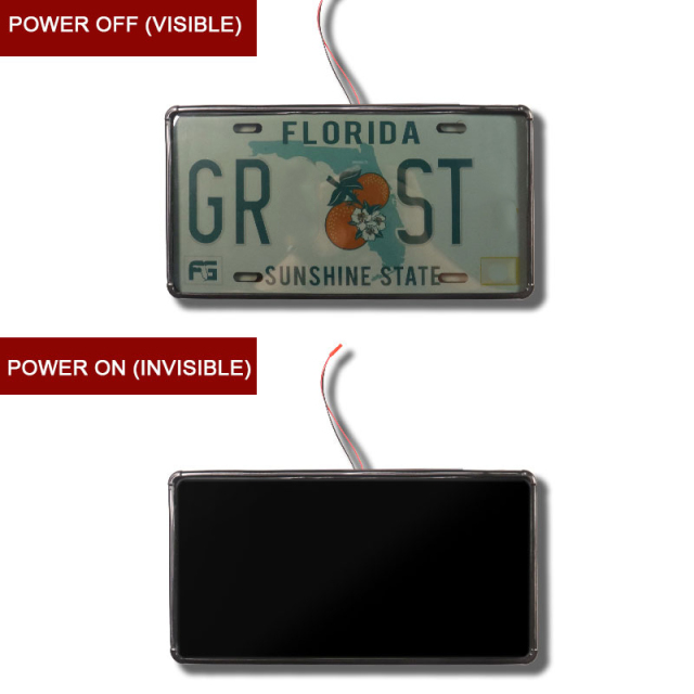 12" x 6" American Standard Electronic License Plate Frame