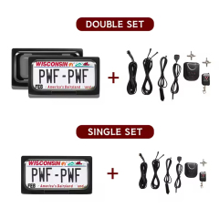 USA Standard Size Roller Shutter License Plate Holder