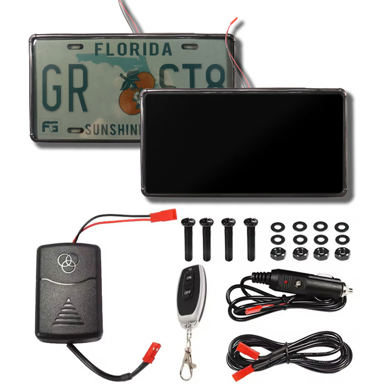 12" x 6" American Standard Electronic License Plate Frame
