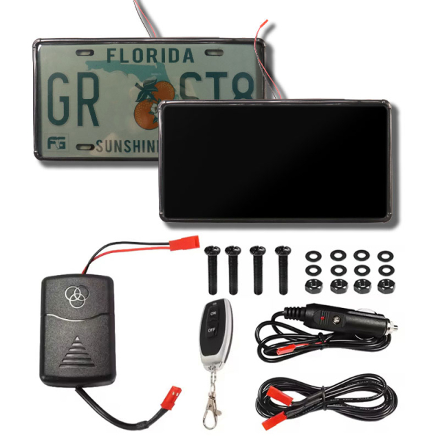 12" x 6" American Standard Electronic License Plate Frame