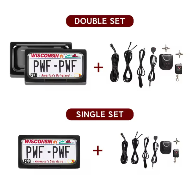 USA Car Curtain Cover Number License Plate Hider