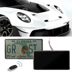 PNLC Inteligent Electric Black License Plate Holder for Auto