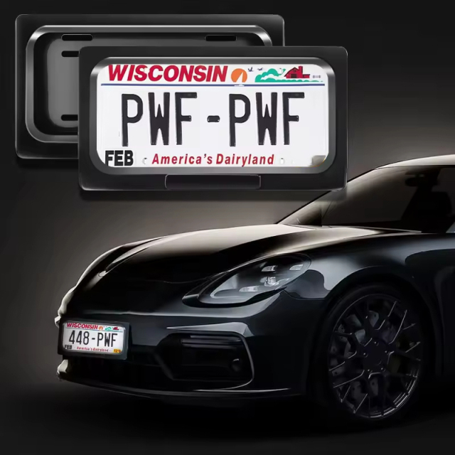 USA Car Curtain Cover Number License Plate Hider