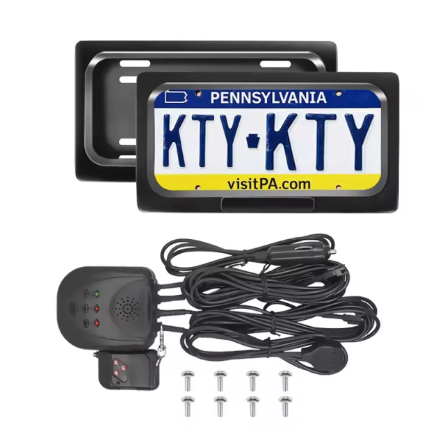 USA Car Curtain Cover Number License Plate Hider