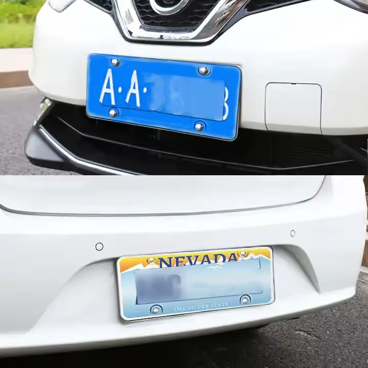 Unbreakable Clear Tinted Car License Plate Cover Blurry