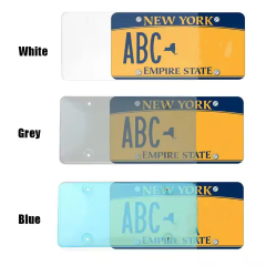 Unbreakable Clear Tinted Car License Plate Cover Blurry