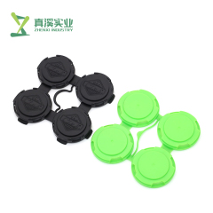 ZhenXi 4 pack black plastic can carriers for easy open end 202 aluminum can lids