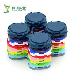 ZhenXi 4 pack black plastic can carriers for easy open end 202 aluminum can lids