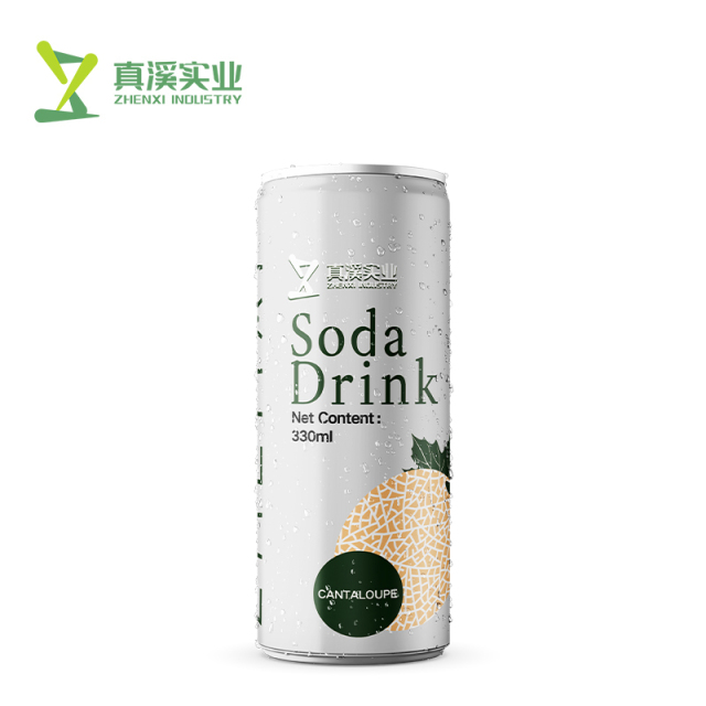 330ml ZhenXi Soda Water With Cantaloupe Flavor | Sleek Can