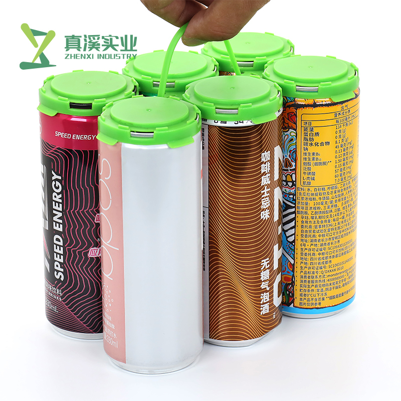 6-Pack Plastic Cans Carriers For 202 Sleek Beverage Cans | ZhenXindustry