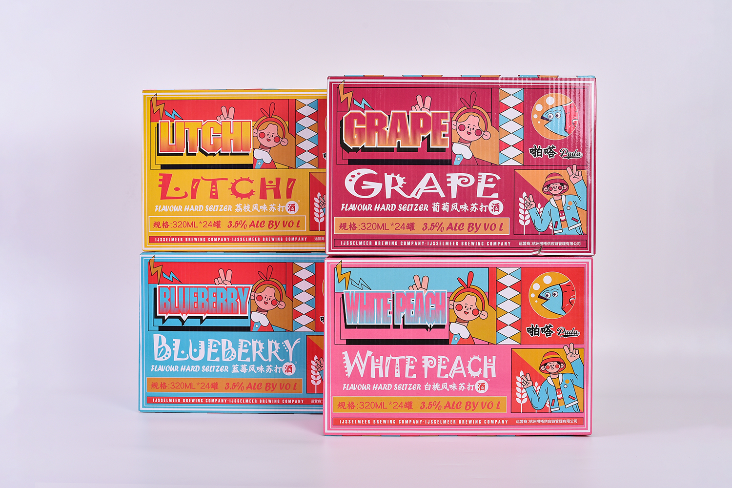 24 cans per box for each flavor