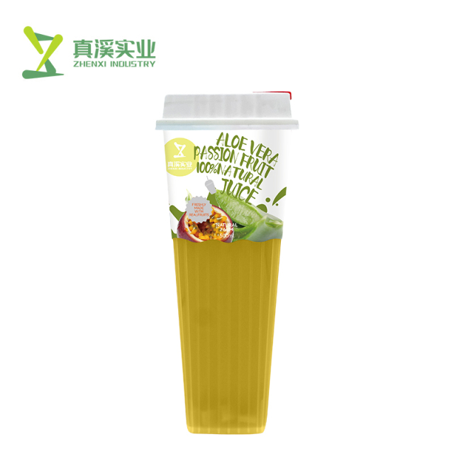 ZhenXi 100% Natural Aloe Vera & Passion Fruit Juice With Jelly | Cup, 550Ml