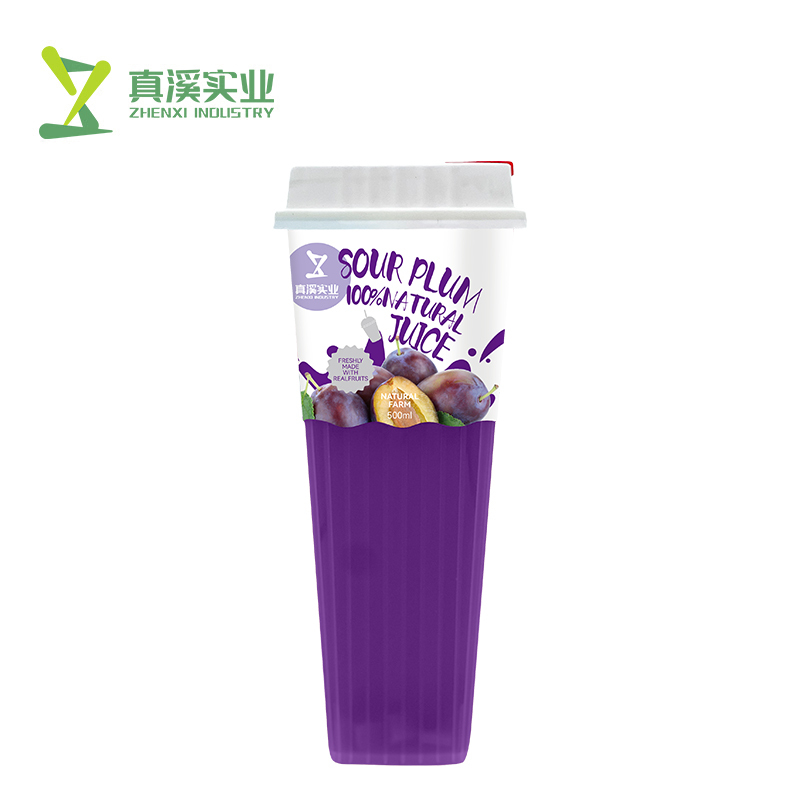 ZhenXi 100% Natural Watermelon Cantaloupe & Rose Honeydew Melon Fruit Juice With Jelly | Cup, 550Ml