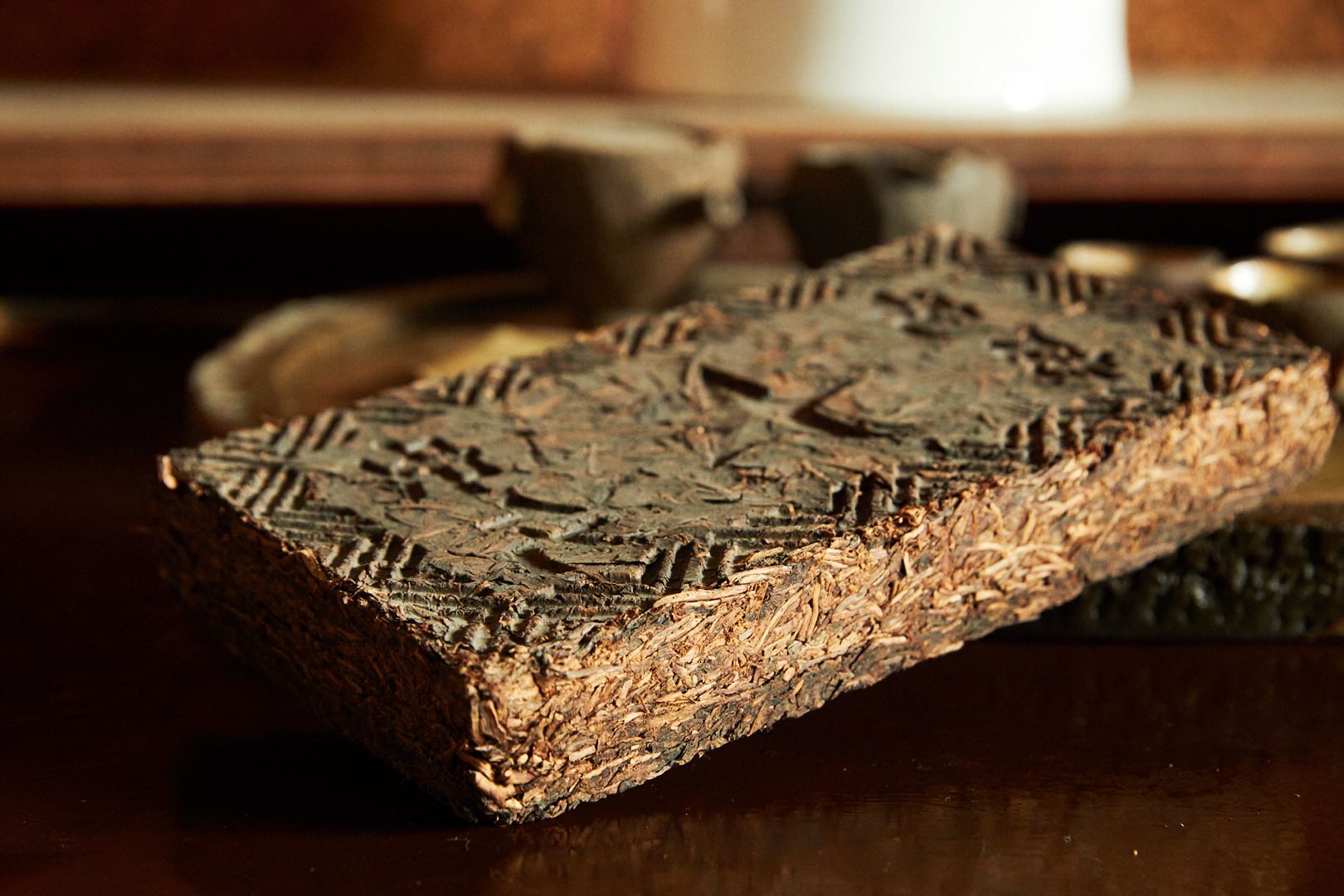 Flower brick tea