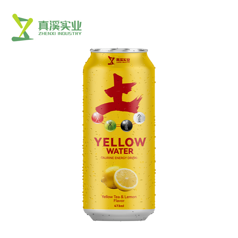 ZhenXi 473ml Yellow Tea Lemon Flavor Canned Five Elements Energy Drink