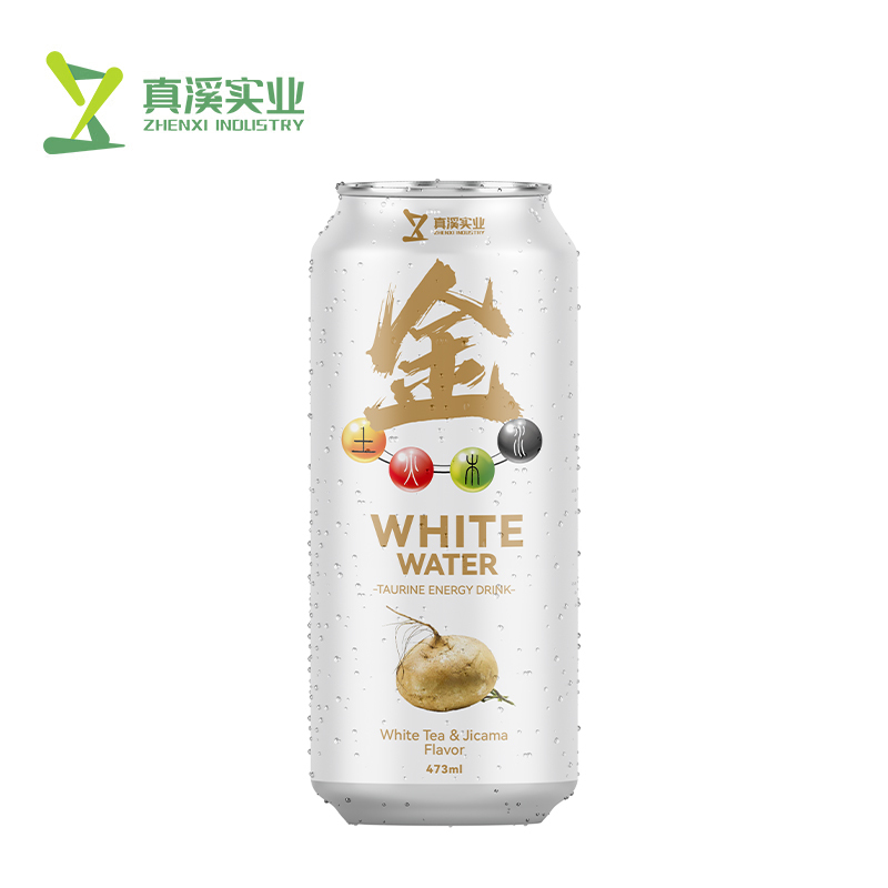 ZhenXi 473ml White Tea Jicama Flavor Canned Five Elements Taurine Energy Drink